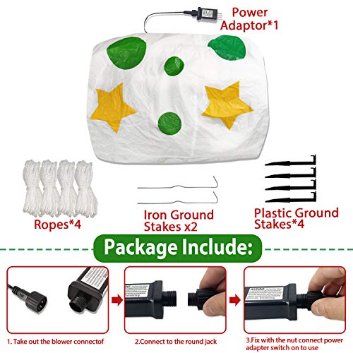 TURNMEON 12 Ft Giant Christmas Tree Inflatables Decoration with Lights,Blow Up Snowballs Tree Outdoor Decoration with Build-in LEDs Tethers Stakes Christmas Decor Holiday Party Yard Garden Lawn Decor-xinru shop