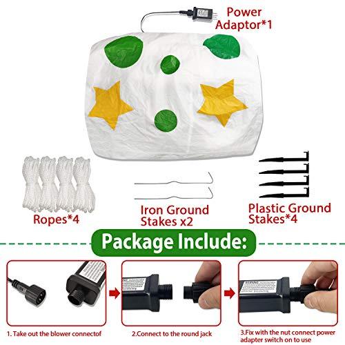 TURNMEON 12 Ft Giant Christmas Tree Inflatables Decoration with Lights,Blow Up Snowballs Tree Outdoor Decoration with Build-in LEDs Tethers Stakes Christmas Decor Holiday Party Yard Garden Lawn Decor-xinru shop