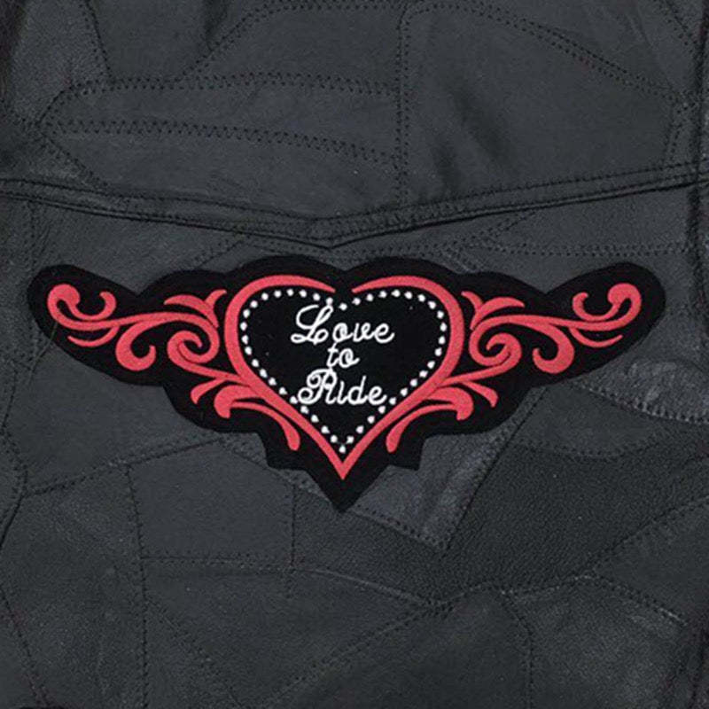 Hand Embroidery Motorcycle Leather Vest For Rider-xinru shop