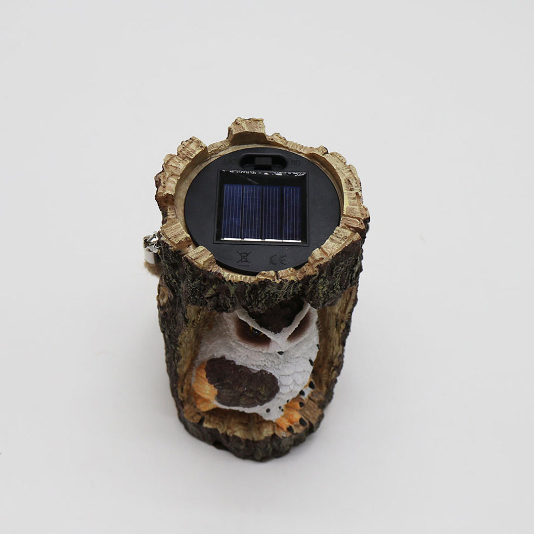 Solar Owl Garden Decorations LED Waterproof Hanging Lanterns-xinru