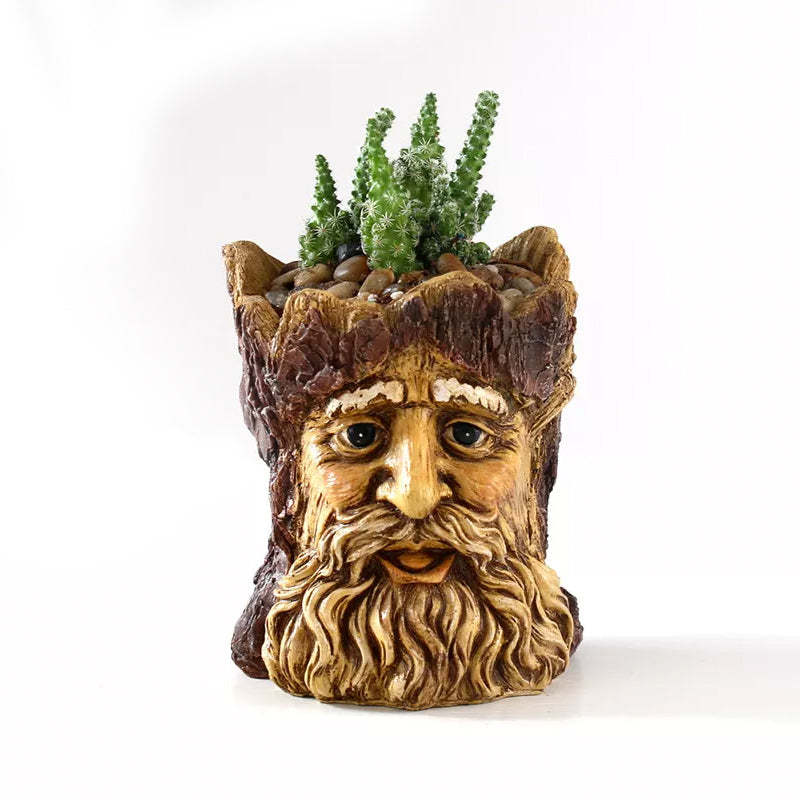 Whimsical Tree Face Garden Flowerpot-xinru