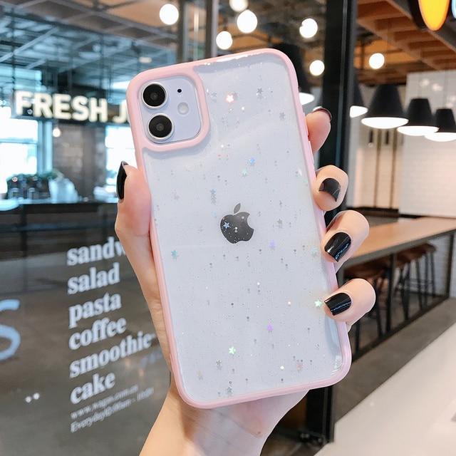 Candy Color Glitter Star Case-xinru