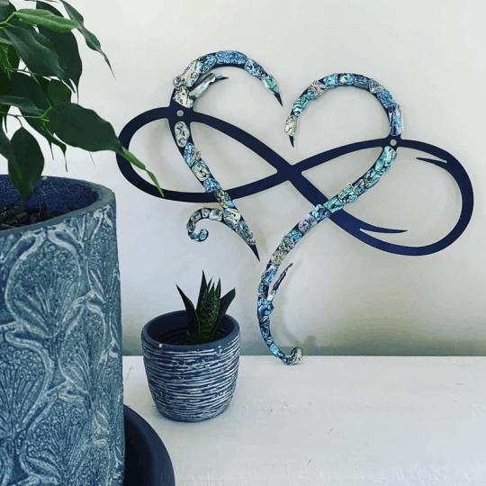 Steel Infinity Heart Wall Decor Metal Wall Art Unique Gift-xinru