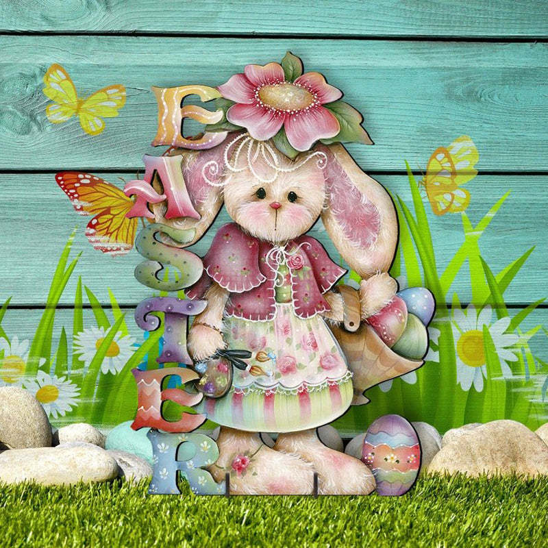 18 Inches Easter Cute Bunny Garden Decoration-xinru