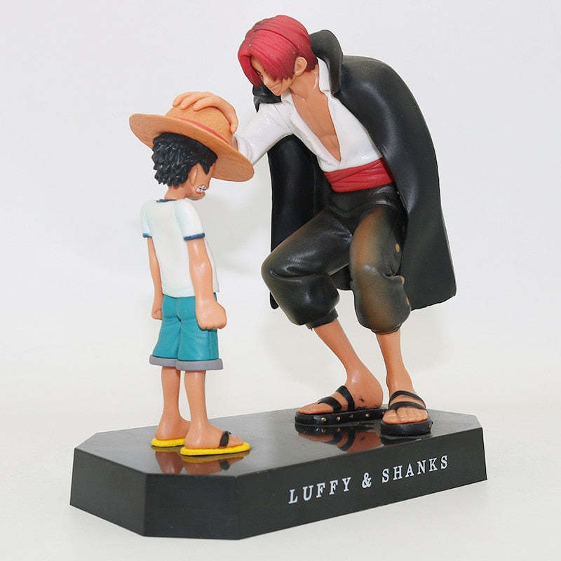 One Piece Figures Luffy With Red Shawl Cool Poseture PVC Figurine Toys-xinru