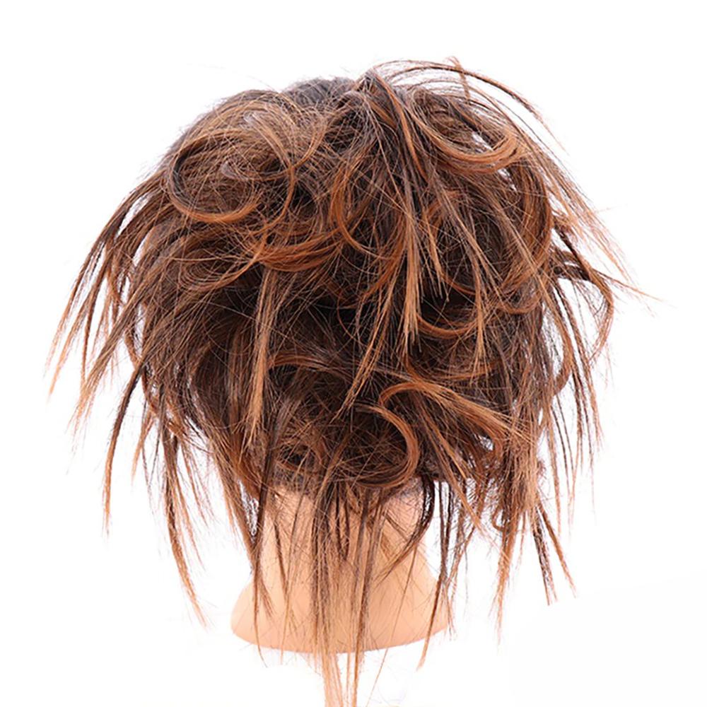 Natural Look Synthetic Messy Hair Bun Scrunchie Extension-xinru