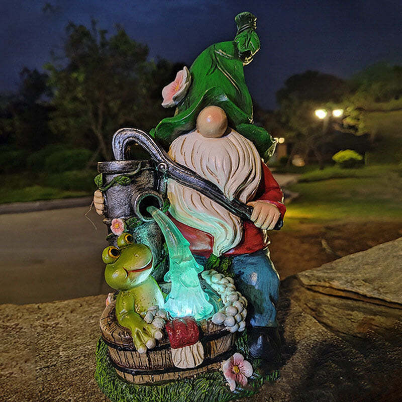 Solar Resin Dwarf Garden Ornament Waterproof Decorative Light-xinru