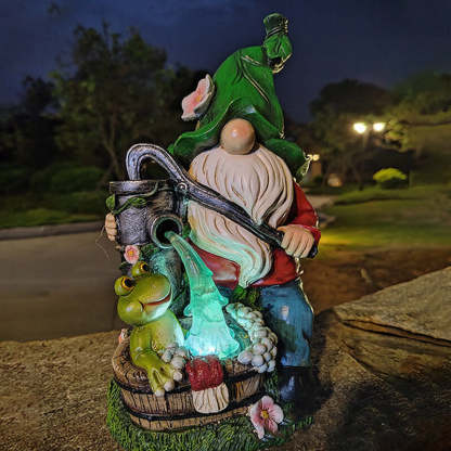 Solar Resin Dwarf Garden Ornament Waterproof Decorative Light-xinru