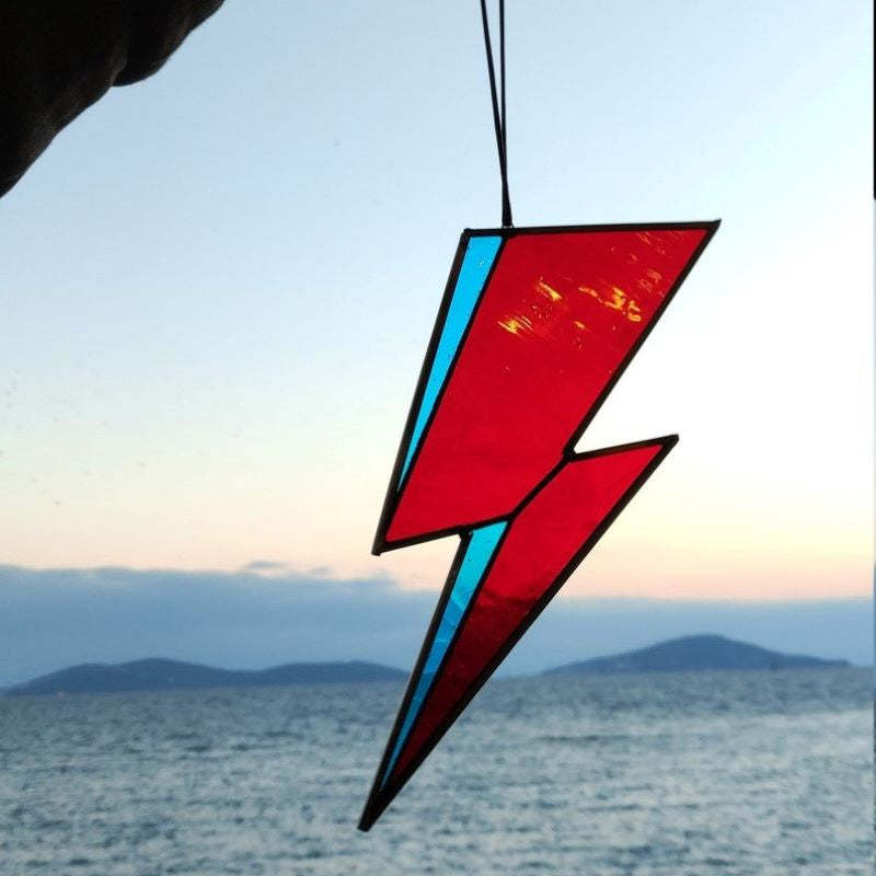 Acrylic Lightning Sun Catcher Window Car Interior Mirror Hanging Home Decor-xinru