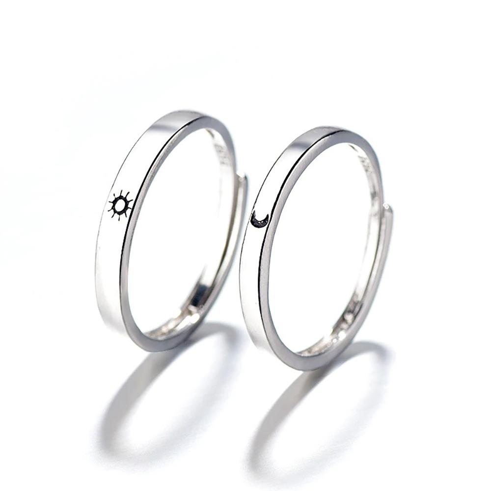 Adjustable Sun And Moon Promise Ring-xinru