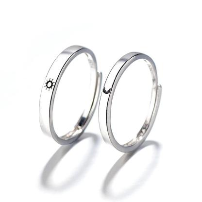Adjustable Sun And Moon Promise Ring-xinru