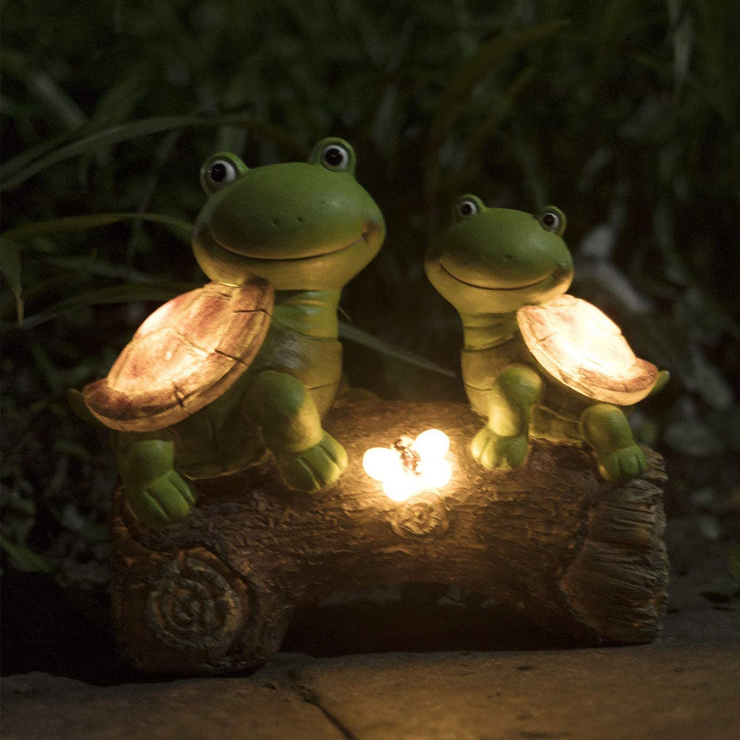 Outdoor Decor LED Turtles Figurin Solar Light Cartoon Ornament-xinru