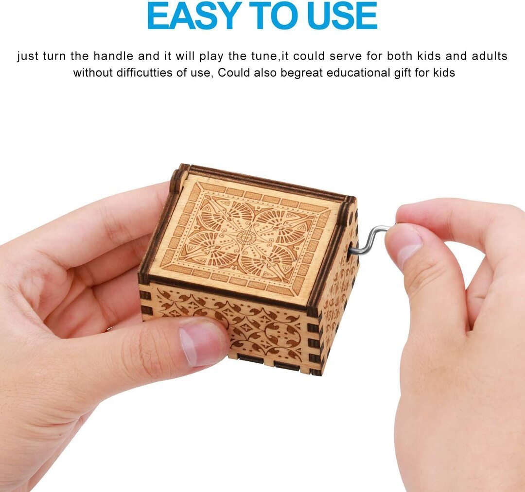 Mother's Day Gift Colorful Wooden Hand Crank Music Box-xinru