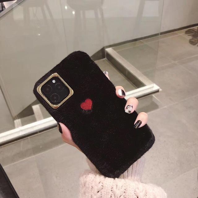 Cute Fluffy Heart Case-xinru