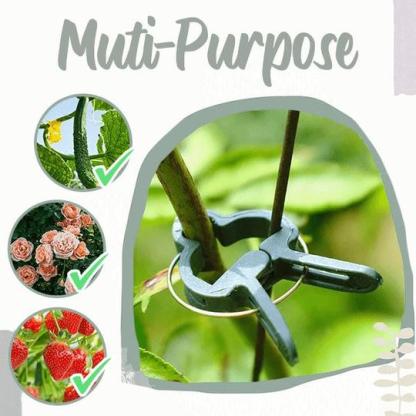 20 Reusable Fixed Plant Support Clip Garden Spring Tools-xinru
