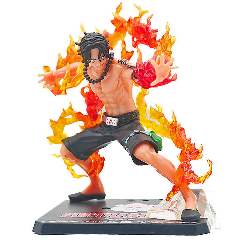 Anime One Piece Portgas璺疍璺?Ace PVC Action Figure Collectible Figurine Toy Gift-xinru