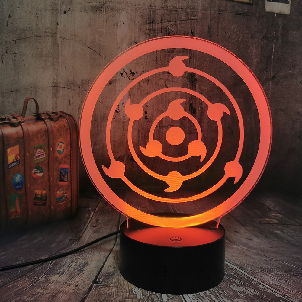 Anime NARUTO Visual 3D Illusion Lamp Night Light-xinru