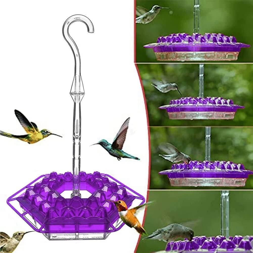 Hummingbird Feeder Outdoor Hanging Six Sides Hooked Bird Feeder-xinru