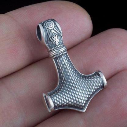 Solid Back Mjolnir - Sterling Silver or Gold-xinru shop