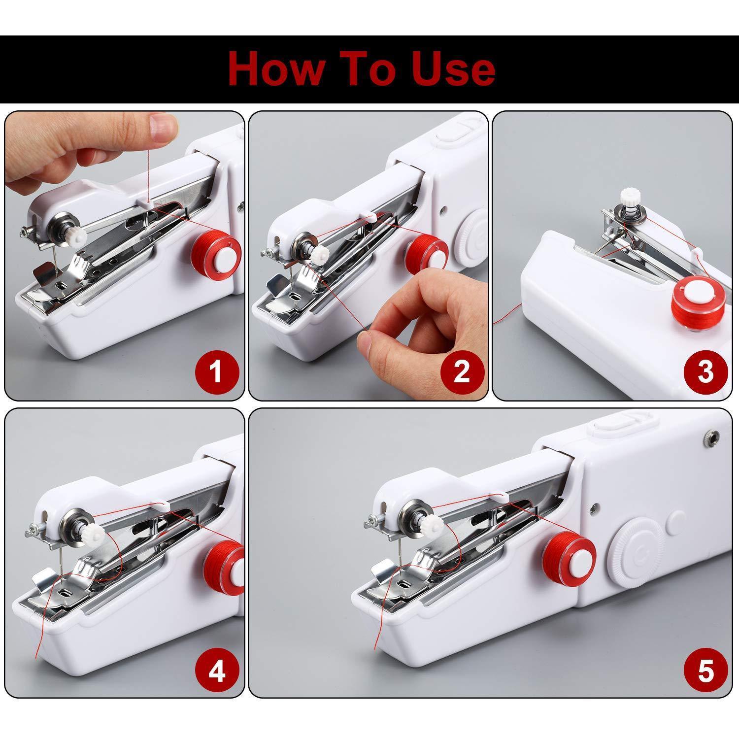 Handheld Sewing Machine Cordless Portable Electric Stitching Device-xinru