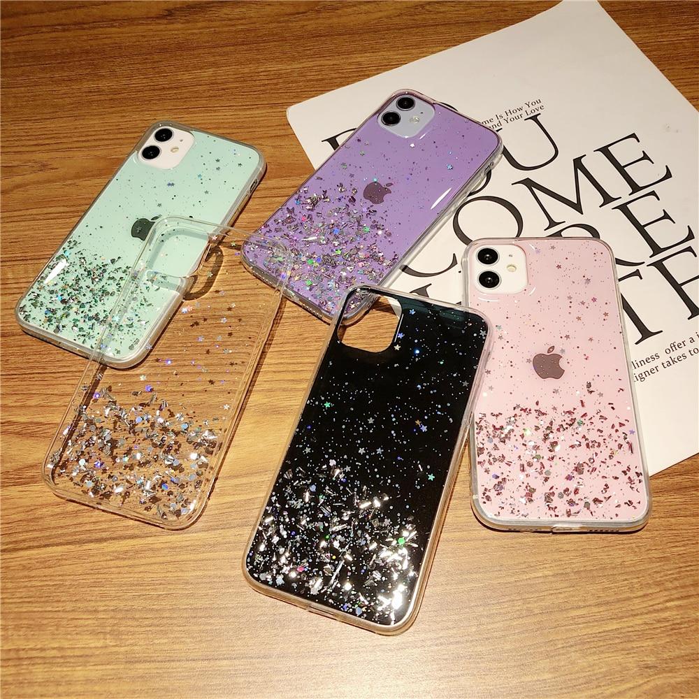 Colorful Glitter Plain Case-xinru