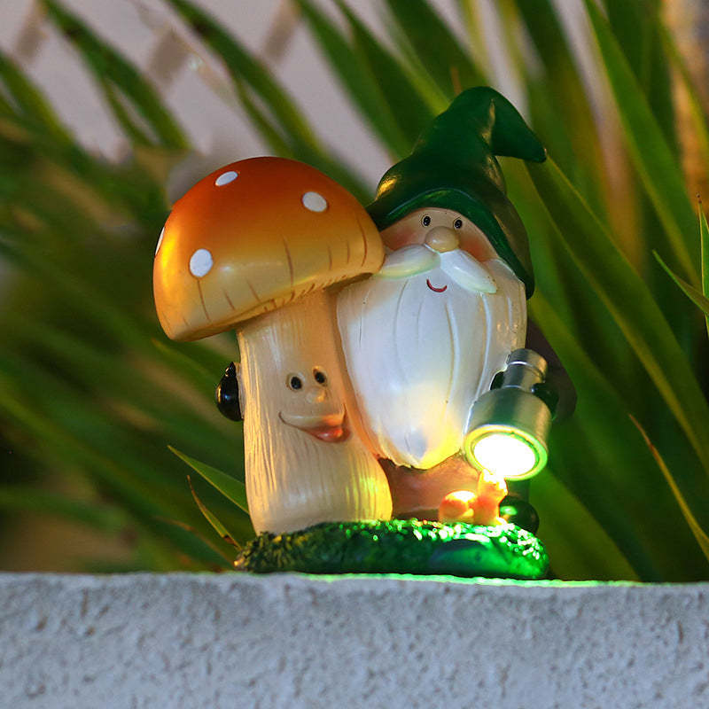 Solar Lamp Mushroom Garden Gnome-xinru