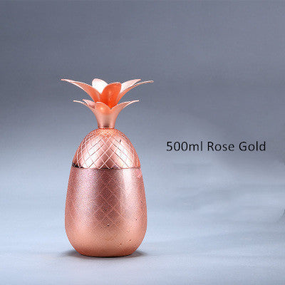 Pineapple Shaped Stainless Steel Cocktail Bar Glass-xinru