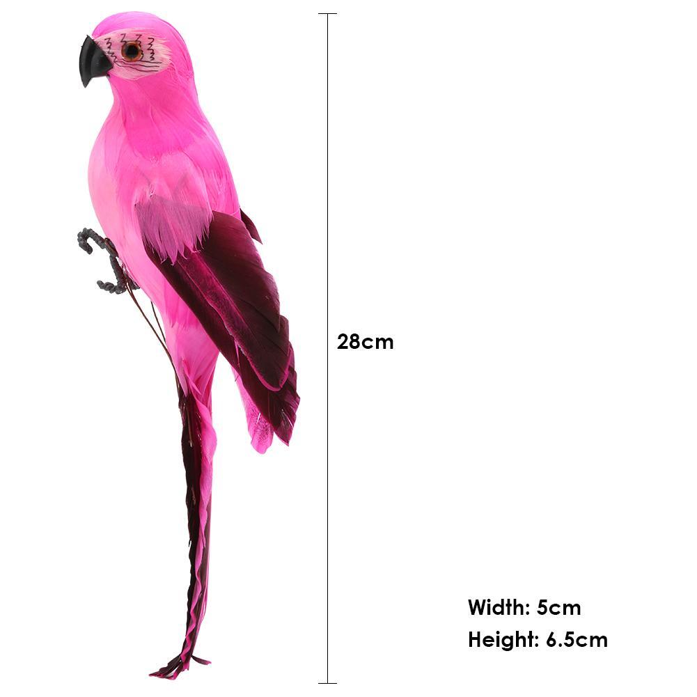 Handmade Foam Parrot Feather Figurine Ornament Fake Bird Garden Prop Decoration-xinru