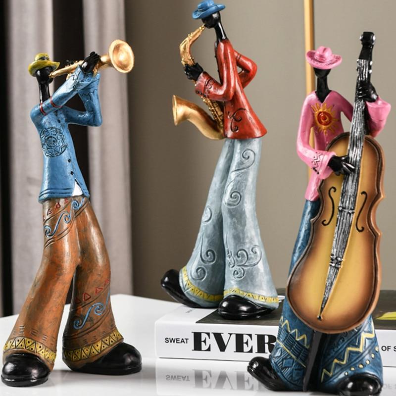 Resin Craft Music Band Statues For Decorations Creative People Ornaments-xinru