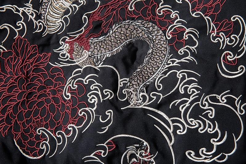 Men Dragon Embroidery Sukajan Yokosuka Oversized Pilot Jacket-xinru