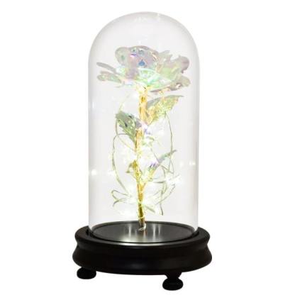 Colorful LED Crystal Glass Rose Lantern-xinru