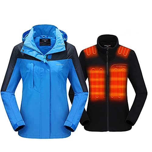 Women's 3-in-1 Heated Jacket with Battery Pack 7.4V-xinru shop