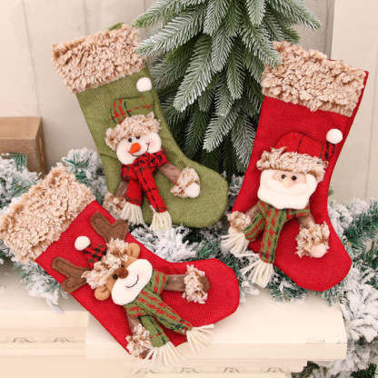 3D Christmas Stockings Candy Gifts Bag Hanging Ornaments Christmas Decoration-xinru shop
