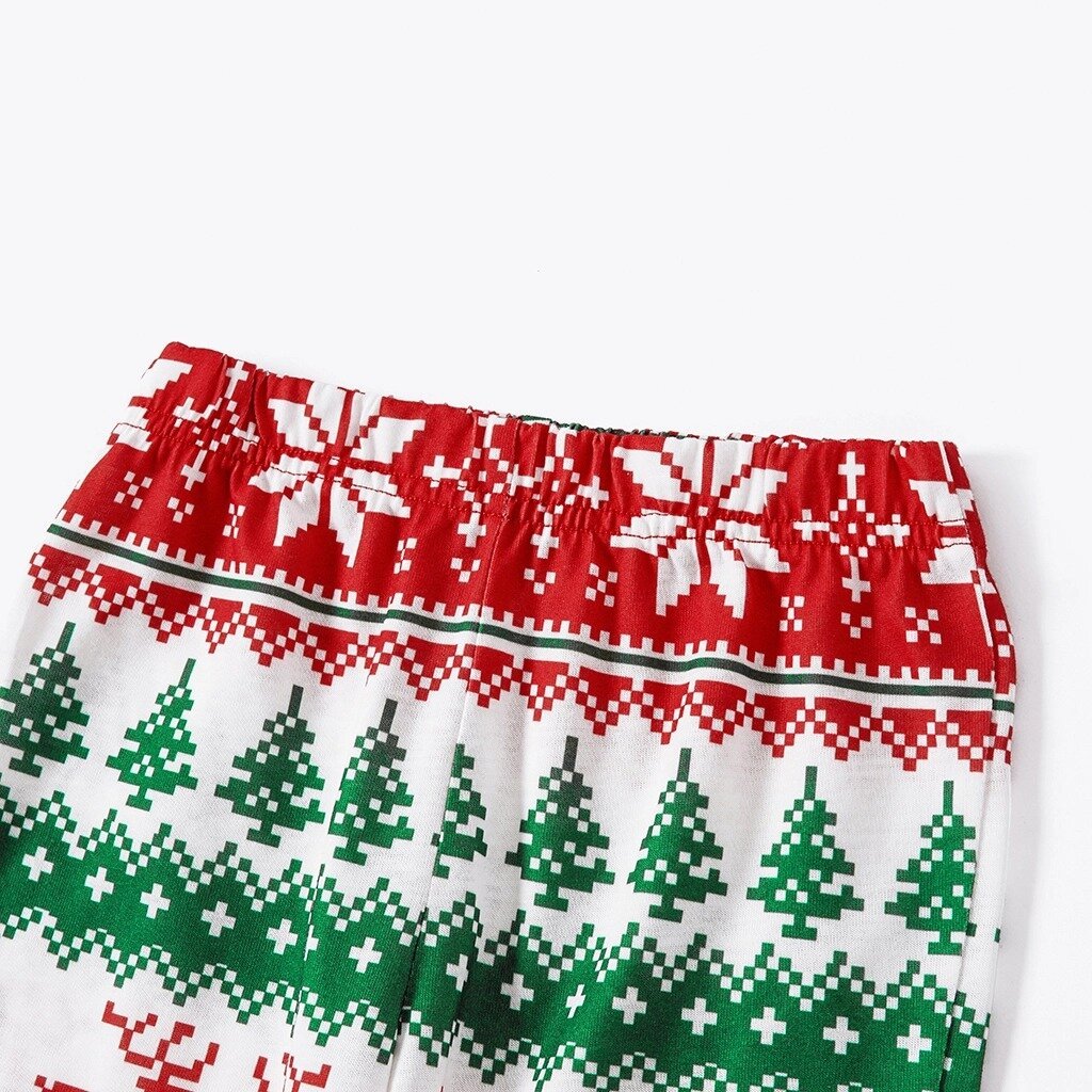 Christmas Gnome and Letter Print Red Family Matching Long-sleeve Plus Size Pajamas Sets With Pets-xinru shop