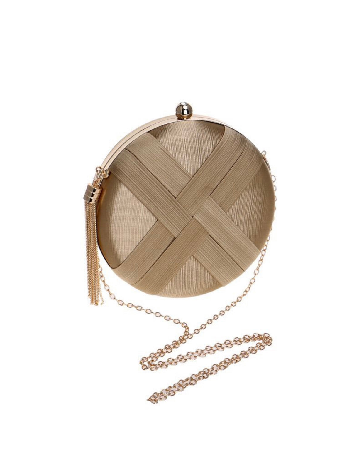 Ladies Evening Bag Tassel Pendant Silk Clutch-xinru