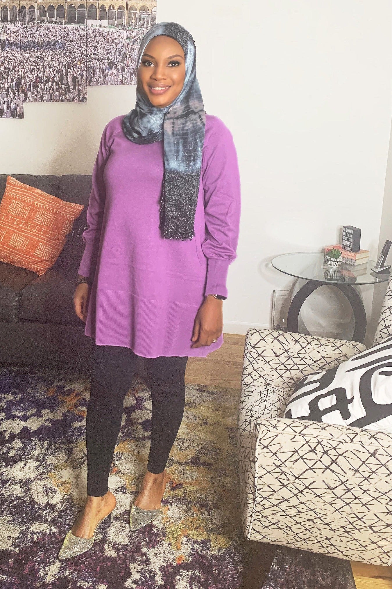 Casual Spring Sleeve Knit Cardigan Plain Dress-xinru