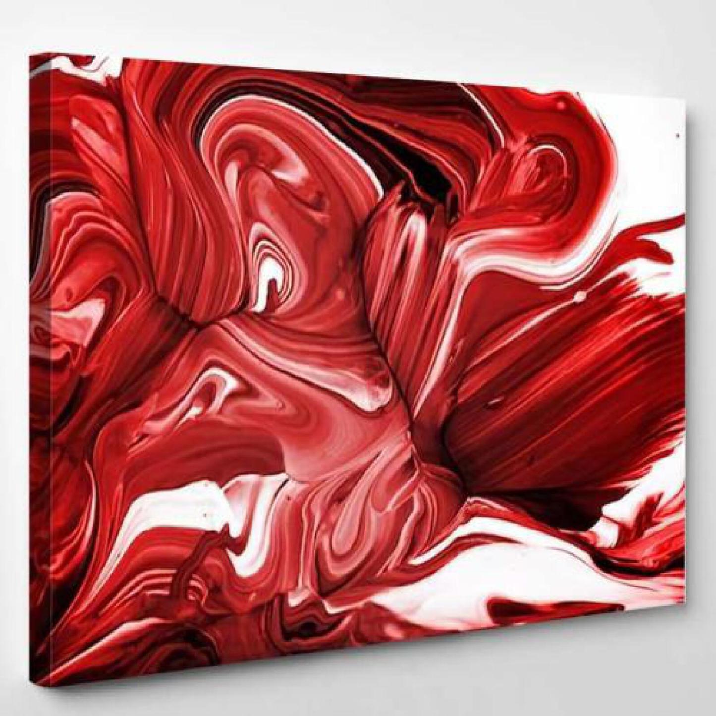 Creative Abstract Red White Mixed-xinru shop