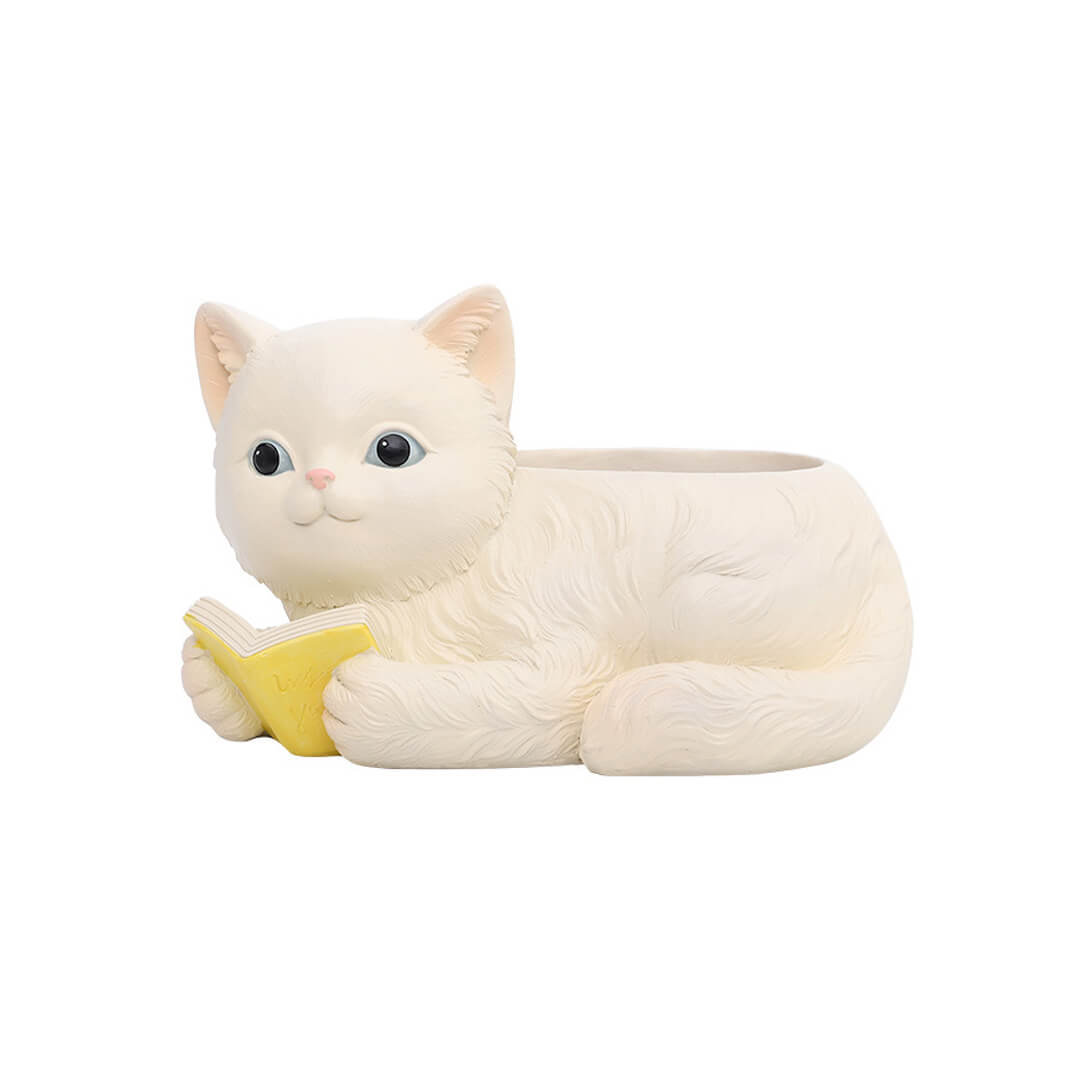 Creative Pastoral Resin Planter Succulent Flower Pot Cute Kitten Desktop Pot-xinru