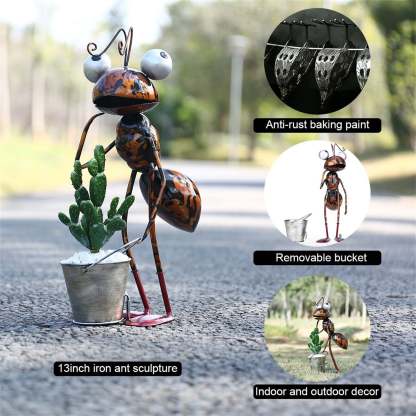 Metal Ant Garden Decorative Sculpture Outdoor Statue-xinru