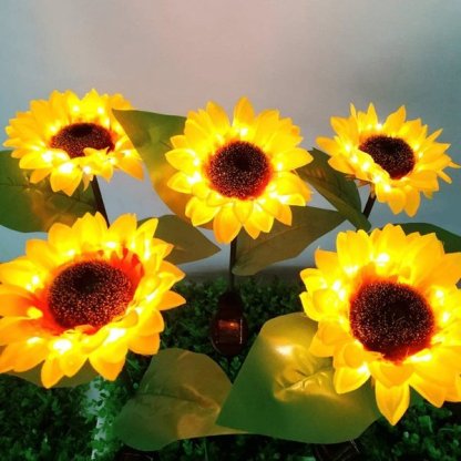 Solar Sunflower Outdoor Garden Lights-xinru