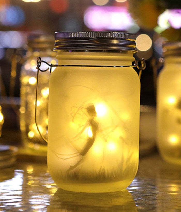 Solar Light Outdoor Fairy Lantern Hanging Glass Mason Jar Light Led Lamp-xinru