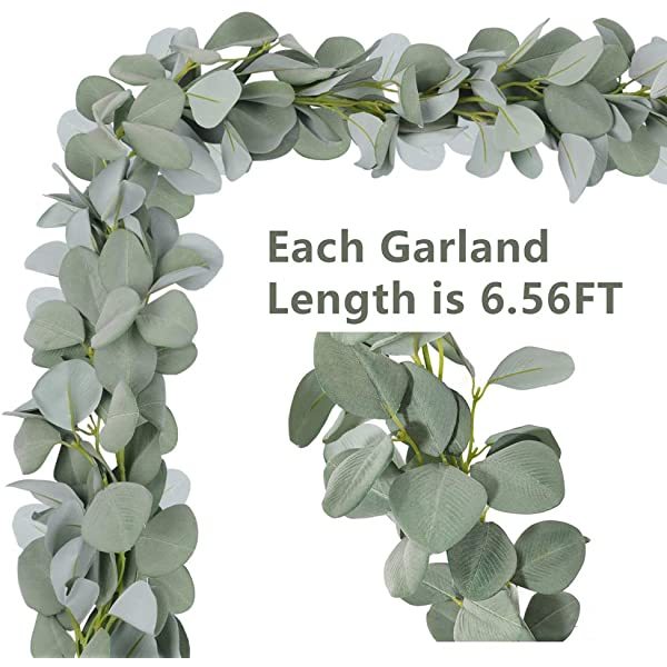 Lamb閳ユ獨 Ear Greenery Garland Faux Eucalyptus Garland Summer Garland-xinru