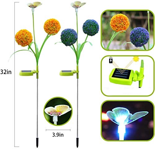 Outdoor Dandelion Flower Solar LED Light Pile Light Outdoor Garden Decoration-xinru
