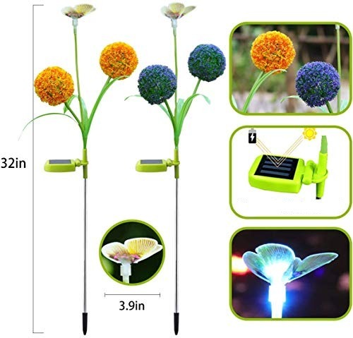 Outdoor Dandelion Flower Solar LED Light Pile Light Outdoor Garden Decoration-xinru