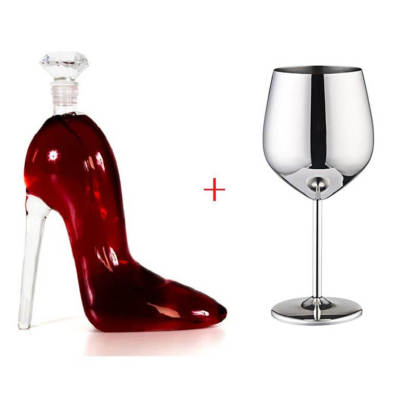 Glass High Heels Wine Container Vodka Wine Container Wine Pourer-xinru