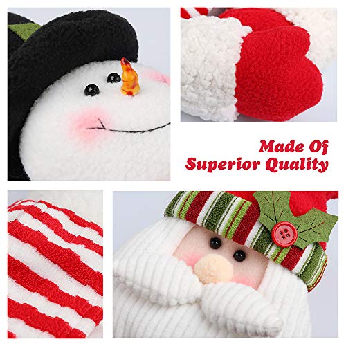 D-FantiX Christmas Curtain Buckle Tieback Set of 2, Santa Snowman Curtain Tiebacks Holdback Fastener Buckle Clamp Window Decorations Wine Bottle Topper Christmas Ornaments Home Holiday D鑼卌or-xinru shop