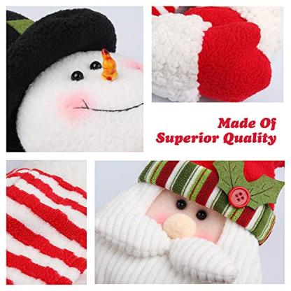 D-FantiX Christmas Curtain Buckle Tieback Set of 2, Santa Snowman Curtain Tiebacks Holdback Fastener Buckle Clamp Window Decorations Wine Bottle Topper Christmas Ornaments Home Holiday D鑼卌or-xinru shop