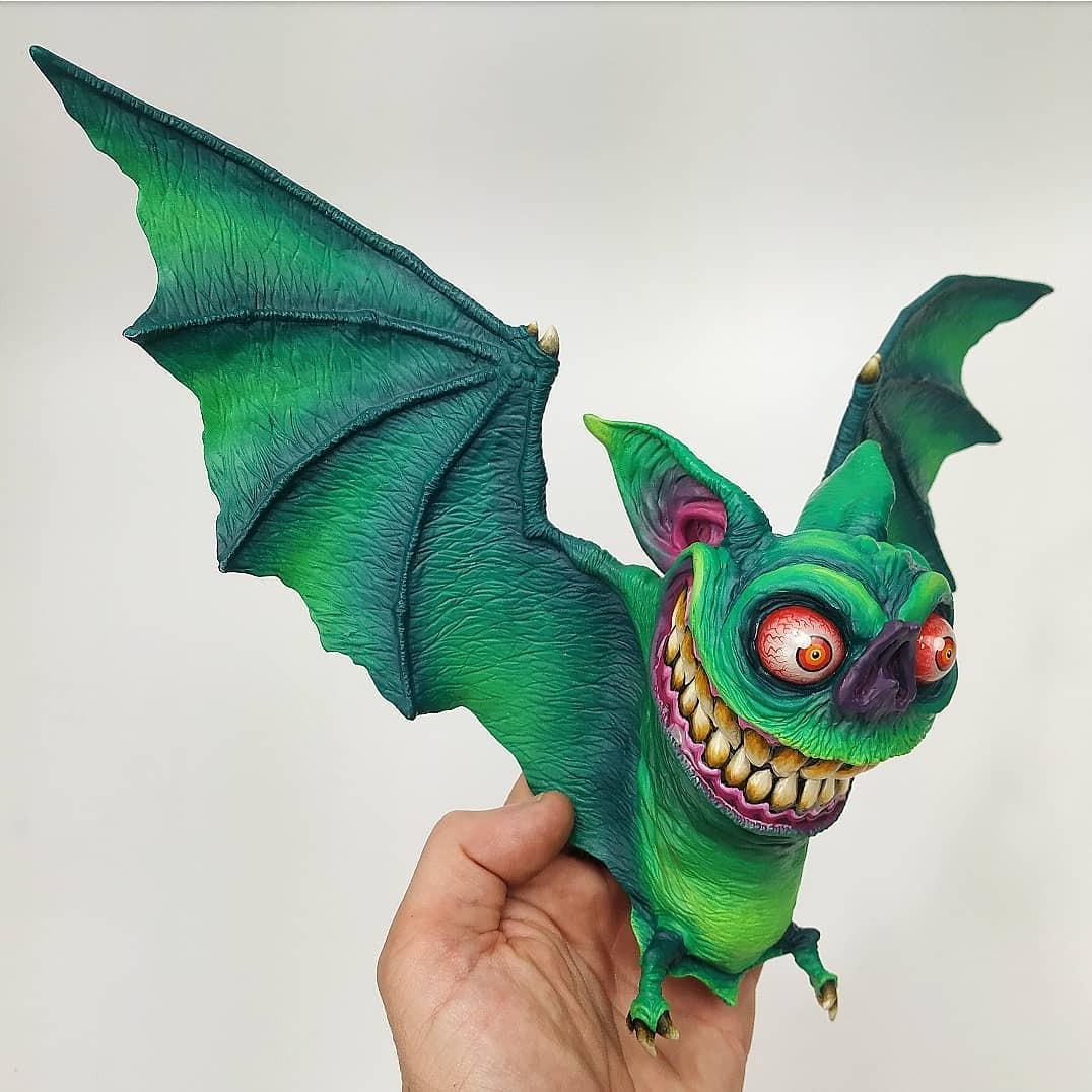 Scary Monster Statue Angry Big Mouth-xinru