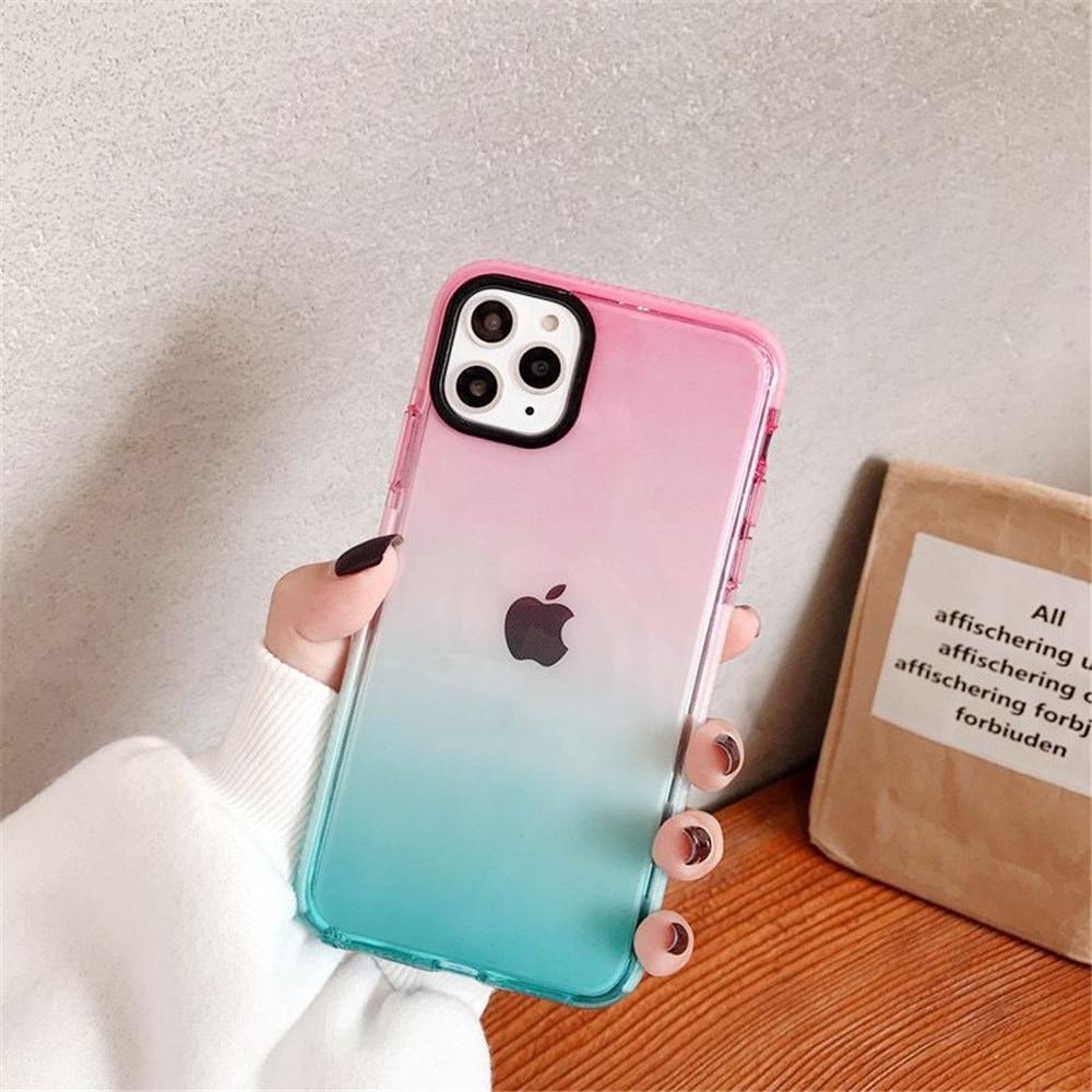 Shockproof Gradient Transparent Case-xinru