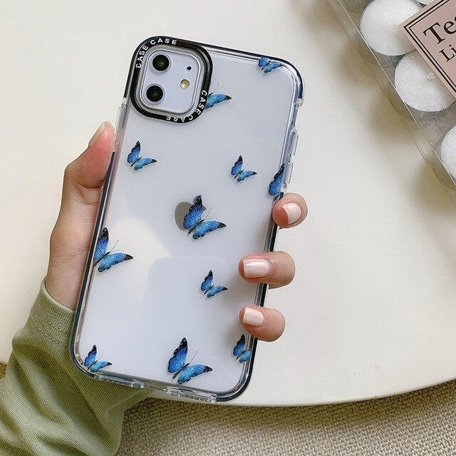 Shockproof Blue Butterfly Case-xinru